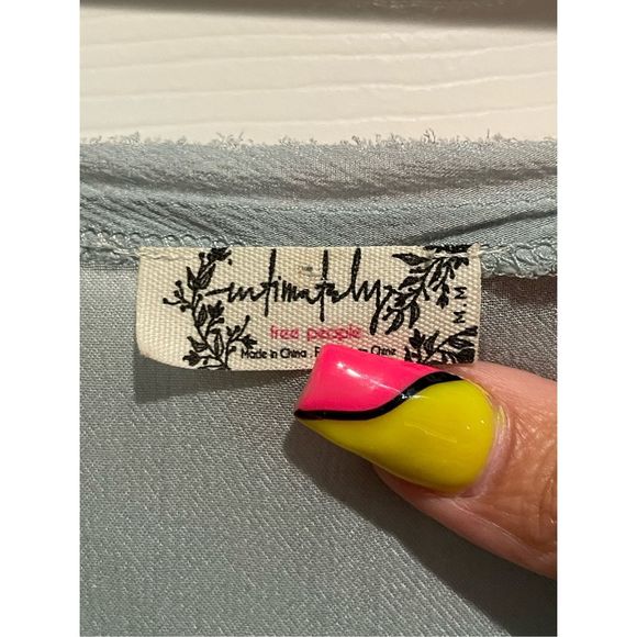 Free People Intimately Lace Inset Swing Dress W/Adjustable Waist String Size M - Picture 5 of 12